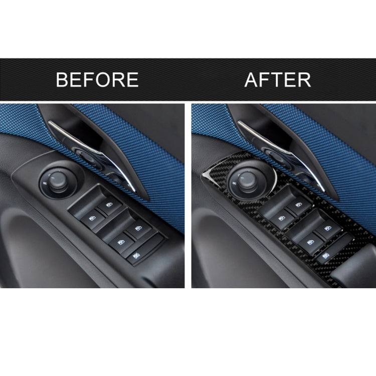 Car Carbon Fiber Window Lift Switch Panel Decorative Sticker for Chevrolet Cruze 2009-2015, Right Drive, Window Lift Switch(RH)