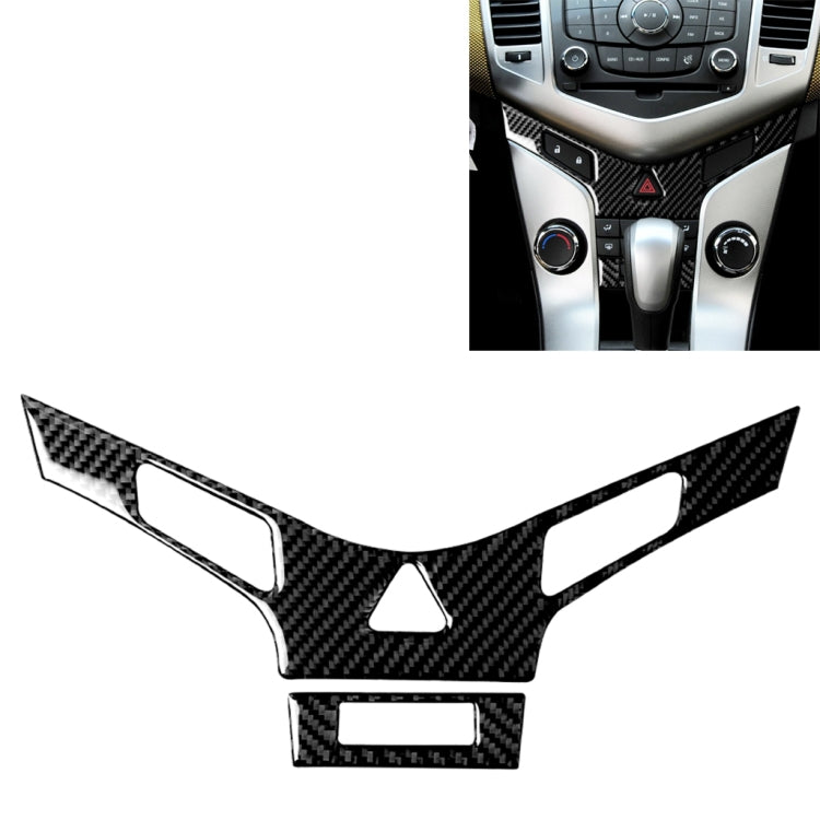 Car Carbon Fiber Air Conditioning Panel Decorative Sticker for Chevrolet Cruze 2009-2015, Left and Right Drive Universal, Air Conditioning