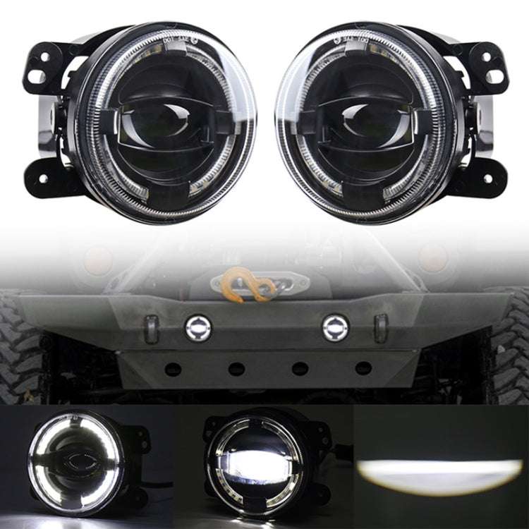 2 PCS 4 inch Car LED Angel Eyes Spotlight Modified Fog Lights for Jeep Wrangler / Dodge / Chrysler PT Cruiser, For Jeep / Dodge