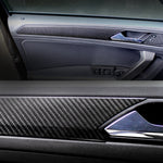Car Carbon Fiber Door Panel Decorative Sticker for Volkswagen Tiguan L 2019-2021, Door Panel