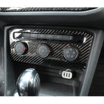 Car Carbon Fiber Air Conditioning Panel Decorative Sticker for Volkswagen Tiguan L 2019-2021, Low Configuration, Air Conditioning Panel, Low Configuration