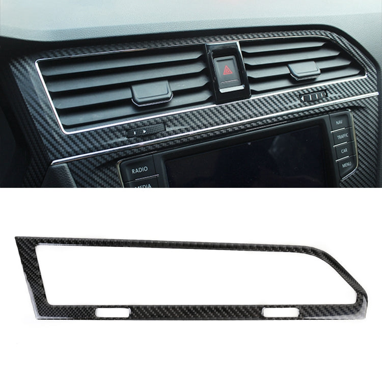 Car Carbon Fiber Central Control Air Outlet Frame Decorative Sticker for Volkswagen Tiguan L 2019-2021, Central Control Air Outlet
