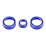 3 PCS Car Metal Air Conditioner Knob Case for Honda CR-V 2017, For Honda CR-V 2017 (Blue), For Honda CR-V 2017 (Red)
