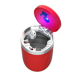 Portable Car Stainless Steel Liner Cigarette Ashtray with Light, with Stainless Steel Liner