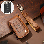 Hallmo Car Cowhide Leather Key Protective Cover Key Case for Volkswagen Lavida B Style, For Volkswagen Lavida B Style, For Volkswagen Lavida BStyle