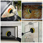 13 in 1 4 inch Sponge Scouring Pad Floor Wall Window Glass Cleaning Descaling Electric Drill Brush Head Set, 13 in 1