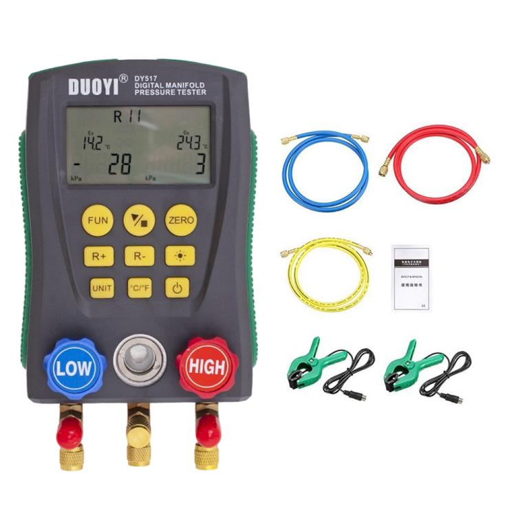 DUOYI DY517A Car Air Conditioning Diagnostic Instrument Temperature Monitor Fluoride Meter, DY517A