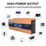 Carmaer 48V to 220V 2200W Car Multi-function Double Digital Display Inverter Household Power Converter, 48V to 220V 2200W
