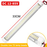 2 PCS ZS-3332 12-85V High Bright 72LEDs RV Dome Light Cabin Light Bar, ZS-3332