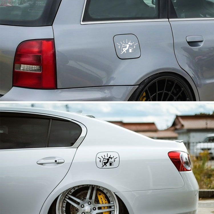Female Pull Fuel Tank Pointer To Full Hellaflush Reflective Vinyl Car Sticker, Female (Black), Female (Colour)