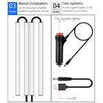 Y12 Cigarette Lighter Car Colorful RGB Foot LED Atmosphere Light, Y12 Cigarette Lighter