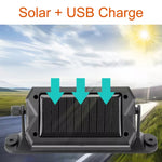 15Bar Solar Wireless Tire Pressure Monitoring System TPMS 6 External Sensors for 6-wheel Truck Bus, 15Bar