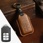 For Honda Car Cowhide Leather Key Protective Cover Key Case, Four Keys Version, For Honda , Four Keys Version, For Honda, Four Keys Version