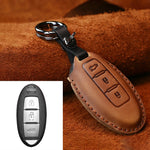 For Nissan Car Cowhide Leather Key Protective Cover Key Case, Three Keys Tailgate Version, For Nissan, Three Keys Tailgate Version
