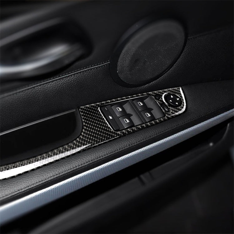 4 PCS Carbon Fiber Car Left Driving Lifting Panel Decorative Sticker with Folding for BMW E90 / 320i / 325i, Diameter: 37.8cm, Diameter: 37.8cm