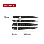 One Set Car Carbon Fiber Outside Door Handle with Smart Hole Decorative Sticker for Mazda CX-5 2017-2018, Right Drive, Outside Door Handle with Smart, Right Drive
