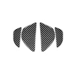 4 PCS Car Carbon Fiber Inner Door Bowl Decorative Stickers for Volvo V60 2010-2017 / S60 2010-2018, Left and Right Drive Universal, Inner Door Bowl