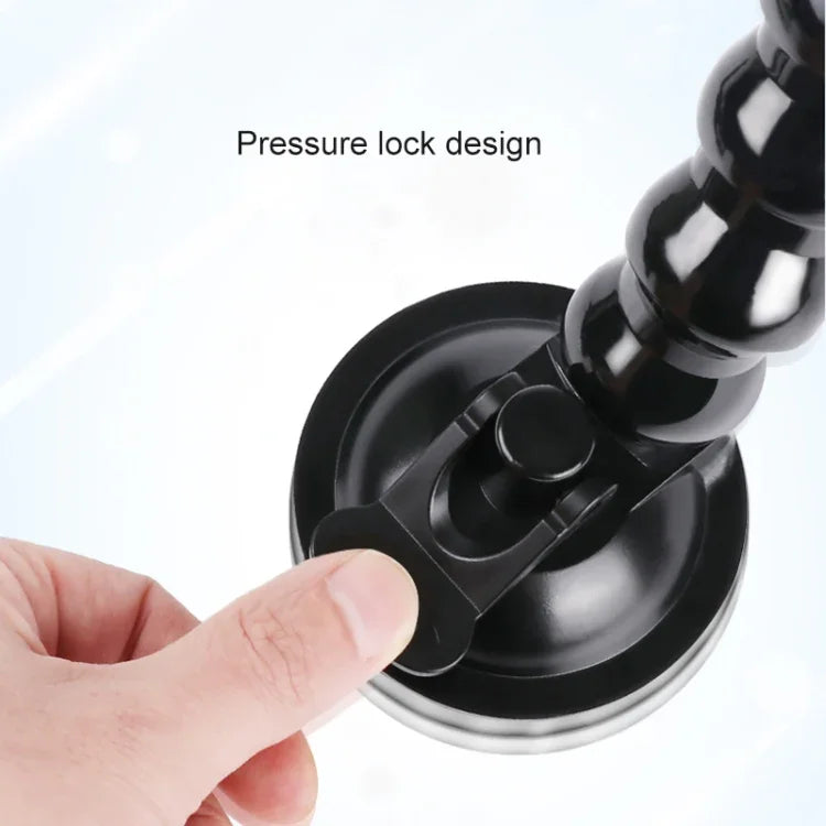 Extended Suction Cup Jaws Flex Clamp Mount with Cold Shoe Phone Clamp, Extended Suction Cup Mount with Cold Shoe Phone Clamp