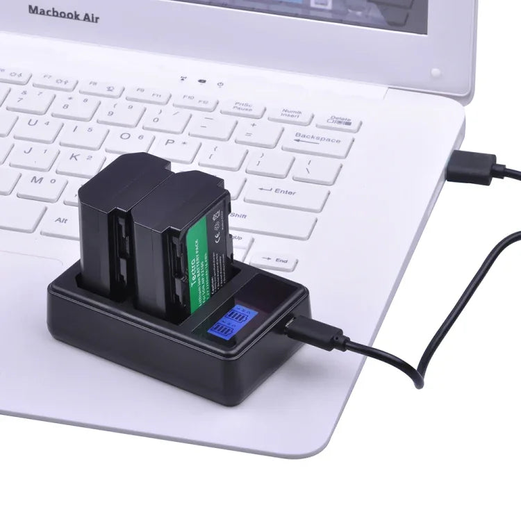 Dual Channel Digital LCD Display Battery Charger with USB Port for Sony NP-FZ100 Battery, Compatible with Sony A9 (ILCE-9), Dual NP-FZ100 Battery