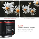 YONGNUO YN50MM F1.8C II F1.8 Auto Focus Lens for Canon EF Mount New Lens, YN50mm F1.8C II