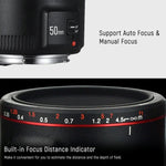YONGNUO YN50MM F1.8C II F1.8 Auto Focus Lens for Canon EF Mount New Lens, YN50mm F1.8C II