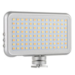LED-013 Pocket 112 LEDs Professional Vlogging Photography Video & Photo Studio Light with OLED Display & Cold Shoe Adapter Mount for Canon / Nikon DSLR Cameras, 112 LED
