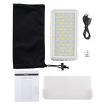 LED-013 Pocket 112 LEDs Professional Vlogging Photography Video & Photo Studio Light with OLED Display & Cold Shoe Adapter Mount for Canon / Nikon DSLR Cameras, 112 LED