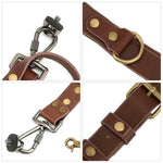 Quick Release Anti-Slip Dual Shoulder Leather Harness Camera Strap with Metal Hook for SLR / DSLR Cameras, Dual Shoulder(Brown), Dual Shoulder(Black)