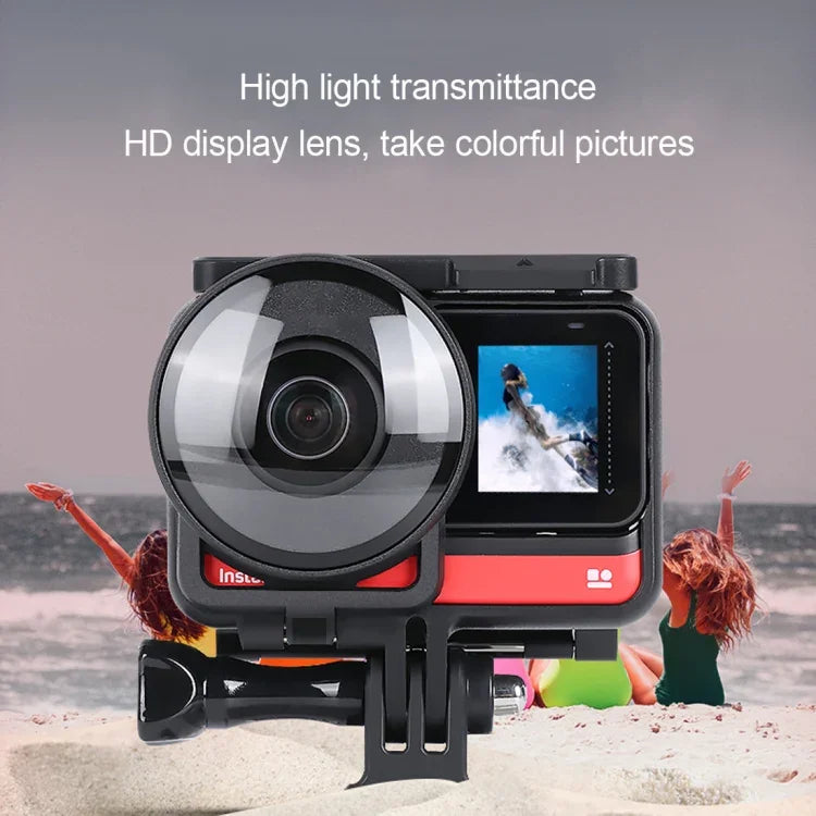 Lens Guard Protective Glass Cover for Insta360one R Panoramic Camera with Frame, For Insta360 One R