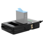 LCD Screen Dual Batteries Charger with Displays Charging Capacity for GoPro HERO9 Black / HERO10 Black, Displays Charging Capacity