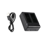 USB Dual Batteries Charger with Cable & Indicator Light for GoPro HERO9 Black / HERO10 Black / HERO11 Black / HERO12 Black, For GoPro HERO9 Black