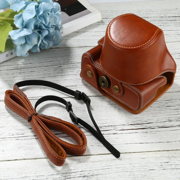 PU Leather Camera Full Body Case Bag with Strap for FUJIFILM X-T200 (15-45mm Lens), For FUJI  X-T200