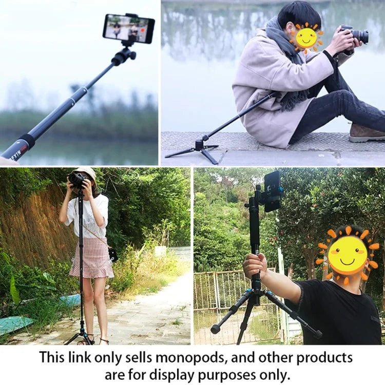 BEXIN P308B Portable Travel Outdoor DSLR Camera Aluminum Alloy Monopod Holder, P308B