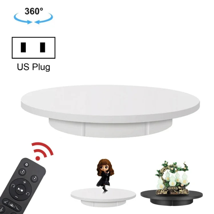 42cm Electric Rotating Display Stand Video Shooting Props Turntable, Load: 100kg, Plug-in Power, US Plug, 42cm, US Plug