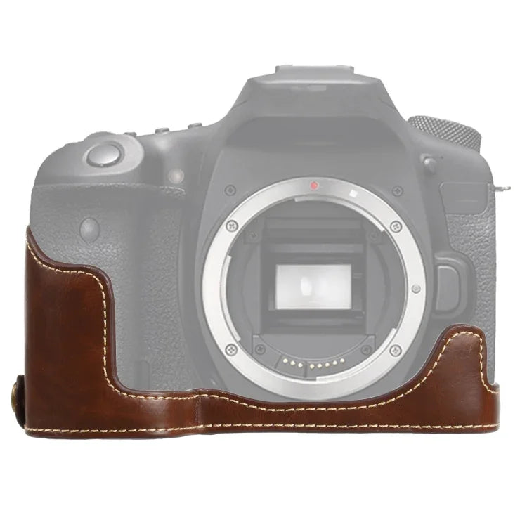 1/4 inch Thread PU Leather Camera Half Case Base for Canon EOS 90D, For Canon EOS 90D