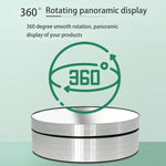 12cm 360 Degree Rotating Turntable Matte Electric Display Stand Video Shooting Props Turntable, Load: 3kg, 12cm Matte Black, 12cm Matte White