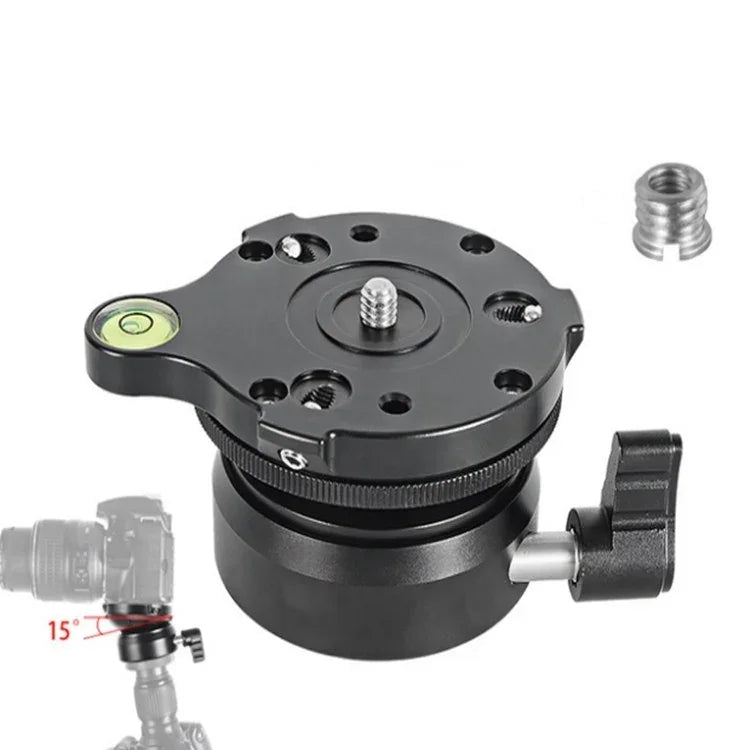 BEXIN DY-60N 3/8 inch Thread Dome Professional Tripod Leveling 360 Degree Panorama Head Base with Bubble Level & 3/8 inch Screw Adapter, DY-60N 3/8 inch