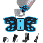 Butterfly Helmet Mount Adapter with 3-Way Pivot Arm & J-Hook Buckle & Long Screw for GoPro, Insta360, DJI and Other Action Cameras, Butterfly Helmet Mount with Pivot Arm & J-Hook Buckle