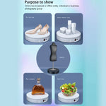 22cm Electric Rotating Display Stand Video Shooting Props Turntable, Load: 50kg, EU Plug, 22cm, EU Plug