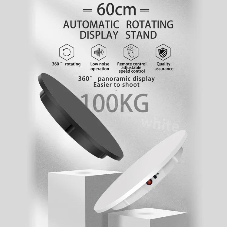 60cm Electric Rotating Display Stand Props Turntable, Load: 100kg, Plug-in Power, UK Plug, 60cm, UK Plug