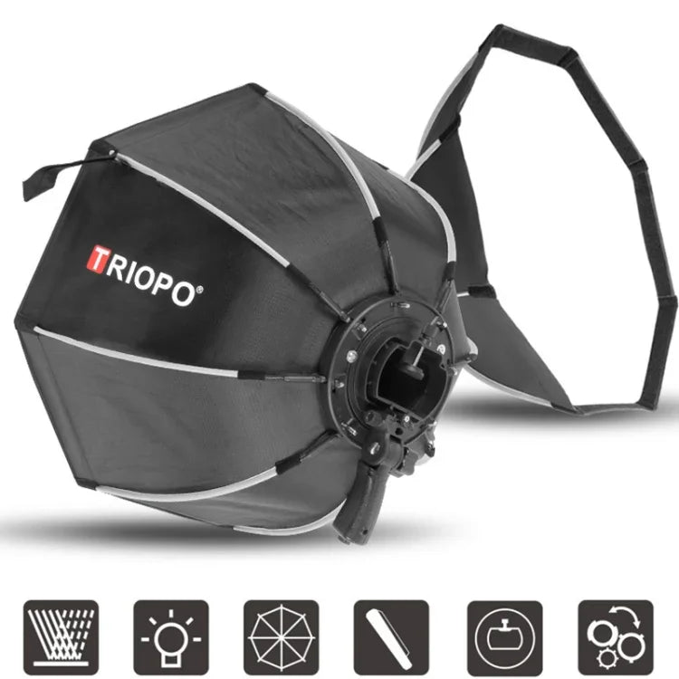 TRIOPO KS2-55 55cm Fast Loading Speedlite Flash Octagon Parabolic Softbox Diffuser, KS2-55
