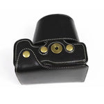 Full Body Camera PU Leather Case Bag for Sony LCE-7C / Alpha 7C / A7C 28-60mm / 40.5mm Lens, For Sony A7C