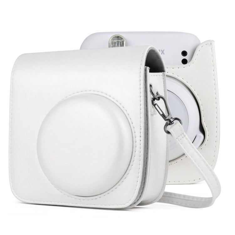Solid Color Full Body Camera Leather Case Bag with Strap for FUJIFILM Instax mini 11