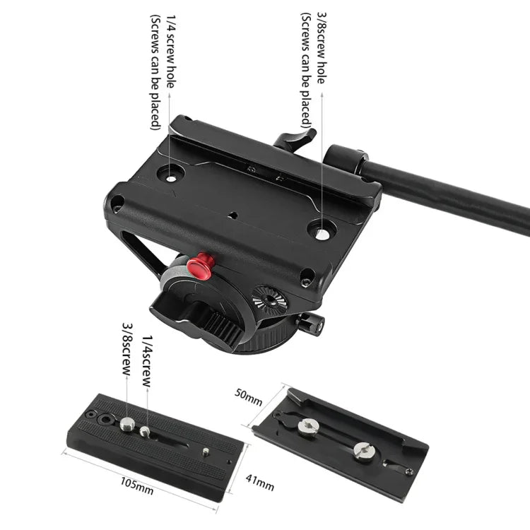 BEXIN VH-105 360 Degree Panorama Heavy Duty Tripod Action Fluid Drag Head, VH-105