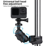 Extended Version 360 Rotation Adjustable Action Camera Bike Motorcycle Handlebar Holder, Extended Version