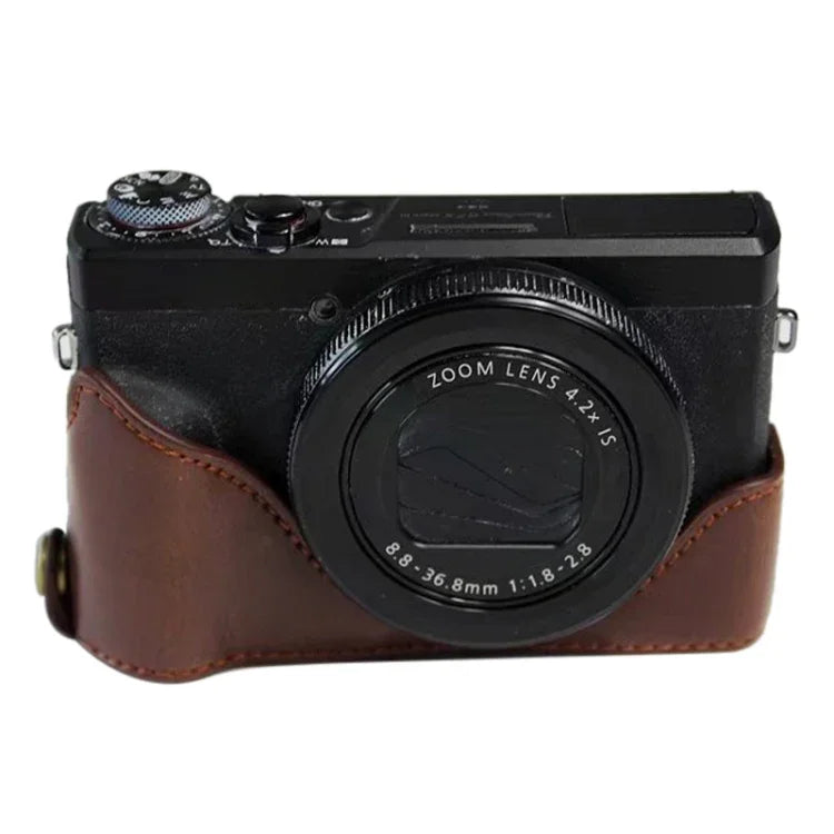 1/4 inch Thread PU Leather Camera Half Case Base for Canon G7 X Mark III / G7 X3, For Canon G7 X Mark III / G7 X3, For Canon G7 X Mark III