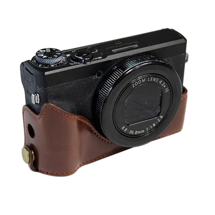 1/4 inch Thread PU Leather Camera Half Case Base for Canon G7 X Mark III / G7 X3, For Canon G7 X Mark III / G7 X3, For Canon G7 X Mark III