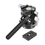 BEXIN DT-02R/S 2D 720 Degree Panorama Heavy Duty Tripod Action Fluid Drag Head with Quick Release Plate, DT-02R/S