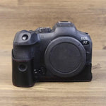 For Canon EOS R7 1/4 inch Thread PU Leather Camera Half Case Base, For Canon EOS R7