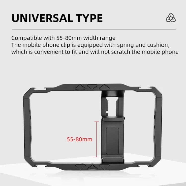 YELANGU LW-B01-1 Vlogging Live Broadcast Smartphone Video Rig Metal Cage, LW-B01-1